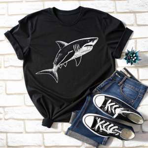 Sketched Shark Tee – Make a Bold Splash