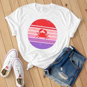 Ocean Sunset Crab Graphic Tee