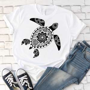 Mandala Sea Turtle Graphic Unisex Tee