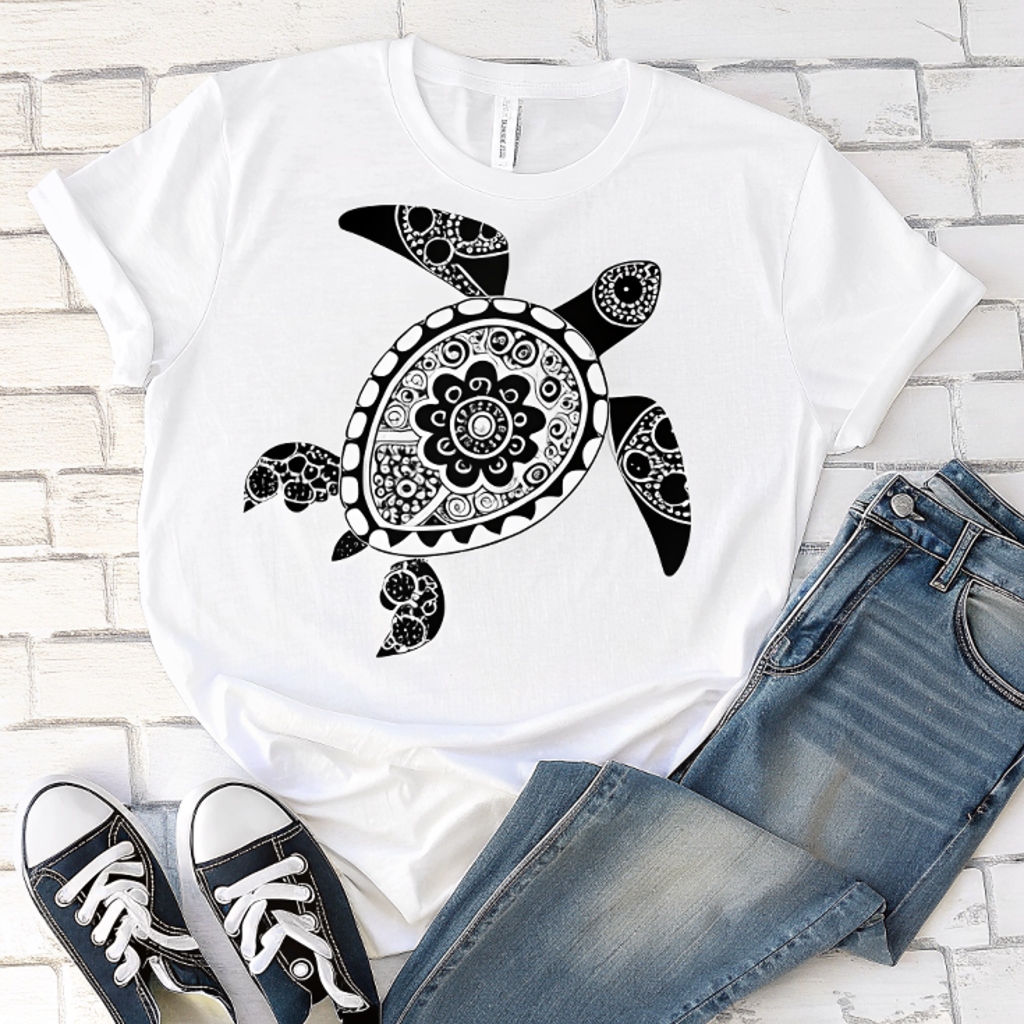 Mandala Sea Turtle Graphic Unisex Tee